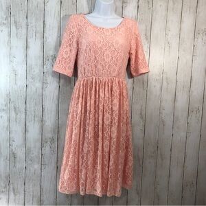 Mikarose Emmy Blush Pink Lace Dress Medium